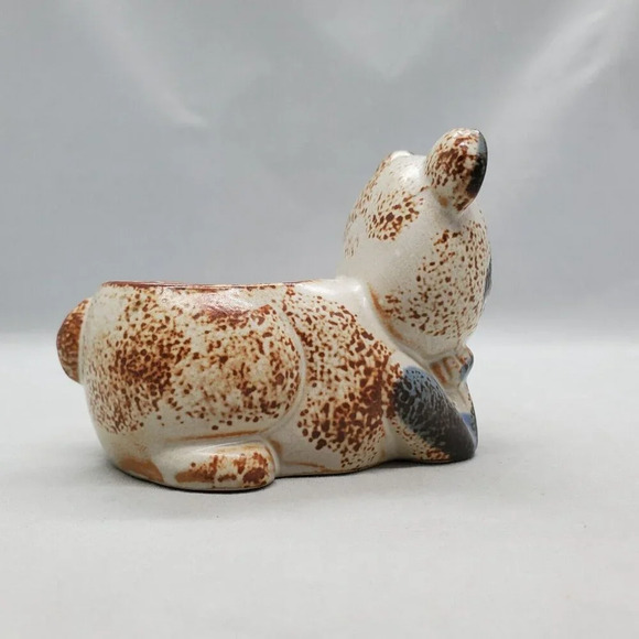 Vintage Ceramic Panda Bear Candle Holder Small Succulent Planter Rustic Cottage - Picture 6 of 15